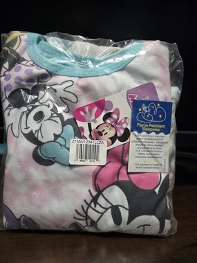 Disney Minnie Mouse Kids Pajama Set - Pink & Teal Accents